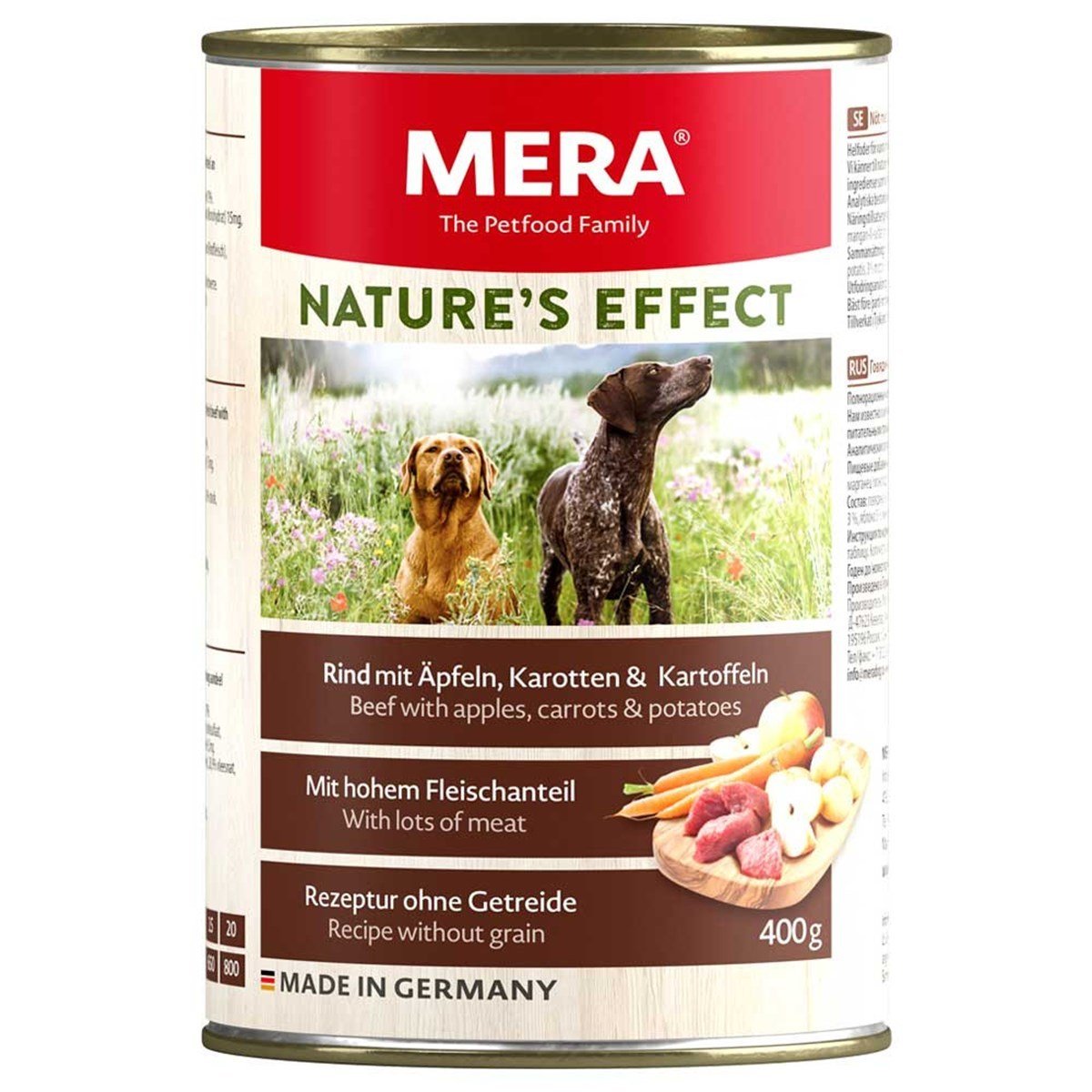 Mera Sigir Etli Tahilsiz Kopek Konservesi 400 Gr Petza