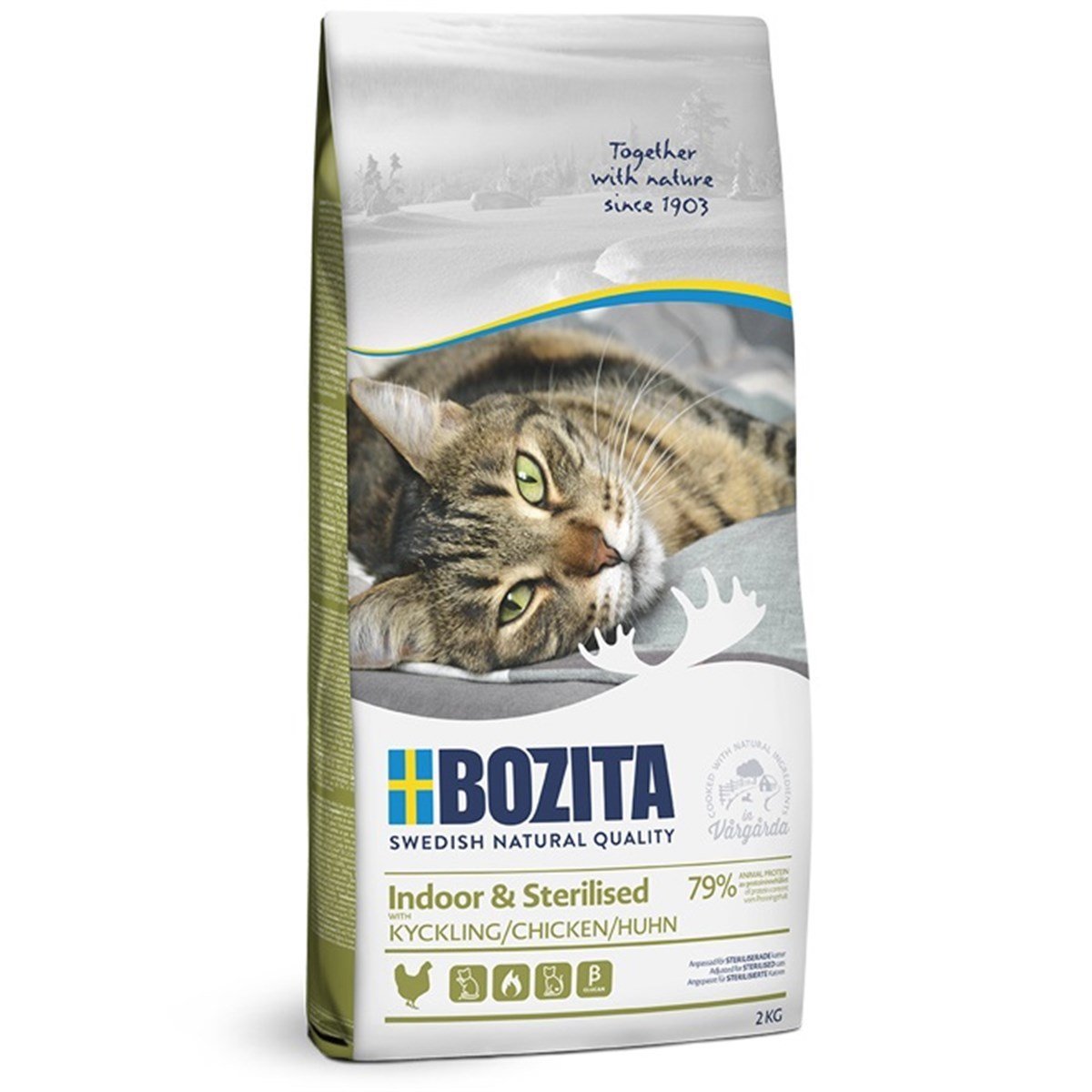 Bozita İndoor Sterilized Tahılsız Tavuklu Kedi Maması 2 Kg Petza