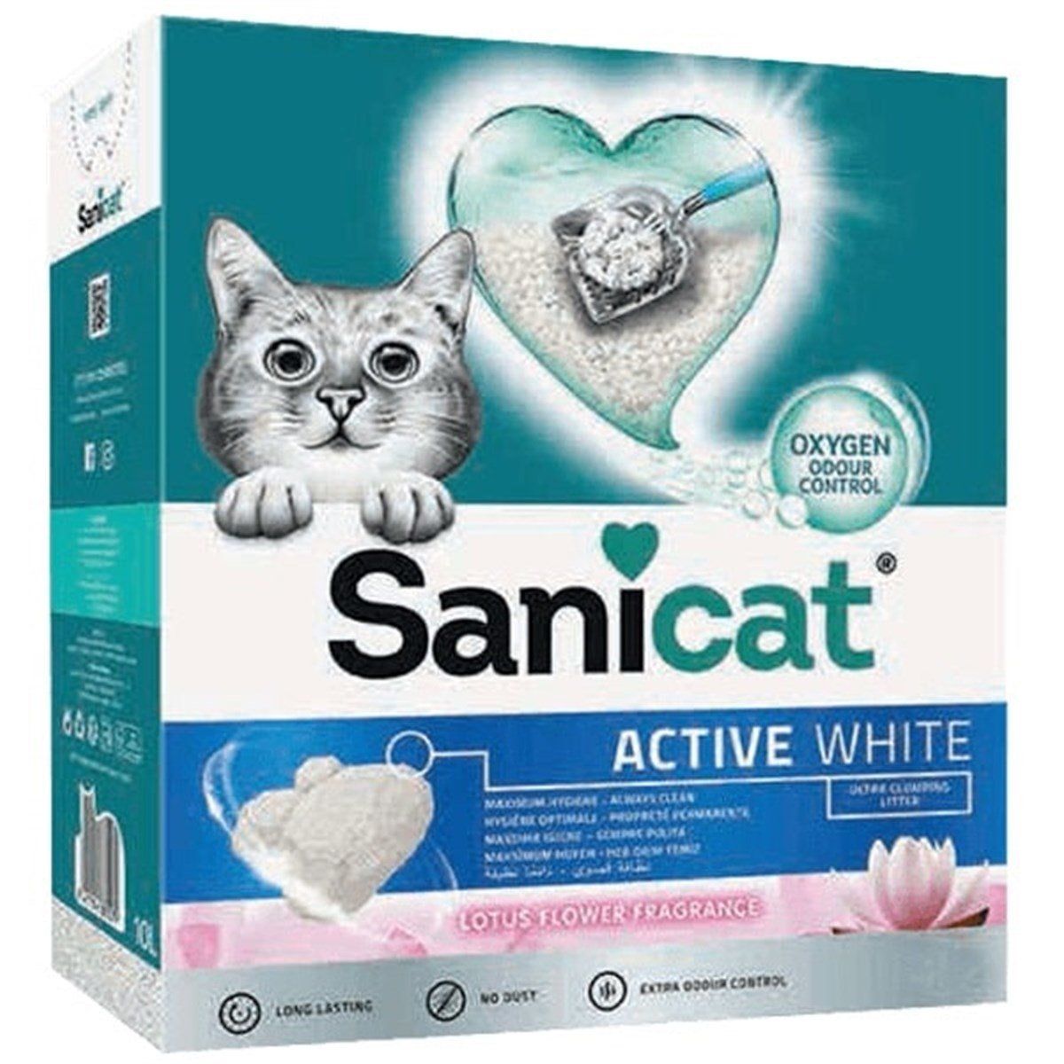 SaniCat Active White Lotus Ultra Topaklanan Kedi Kumu 10lt Petza