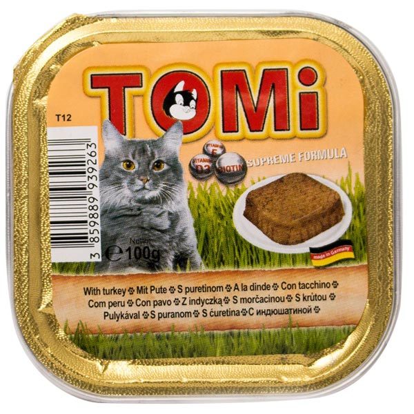 Tomi Hindili Pate Kedi Yaş Maması 100 Gr Petza