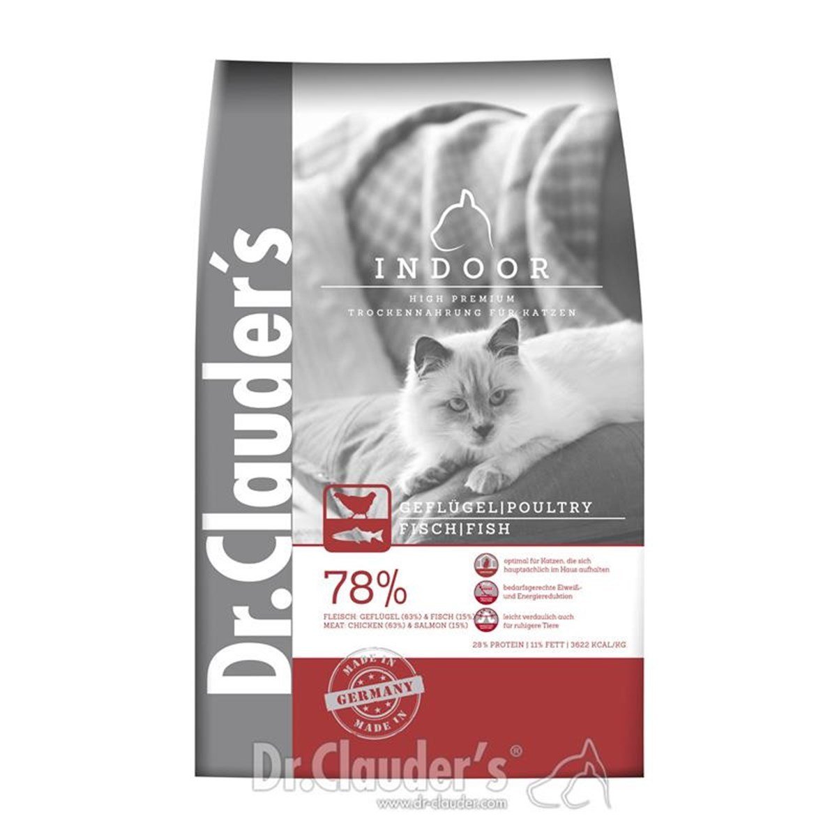 Dr.Clauders Glutensiz Tavuklu Balıklı Indoor Kedi Maması 1.5kg Petza