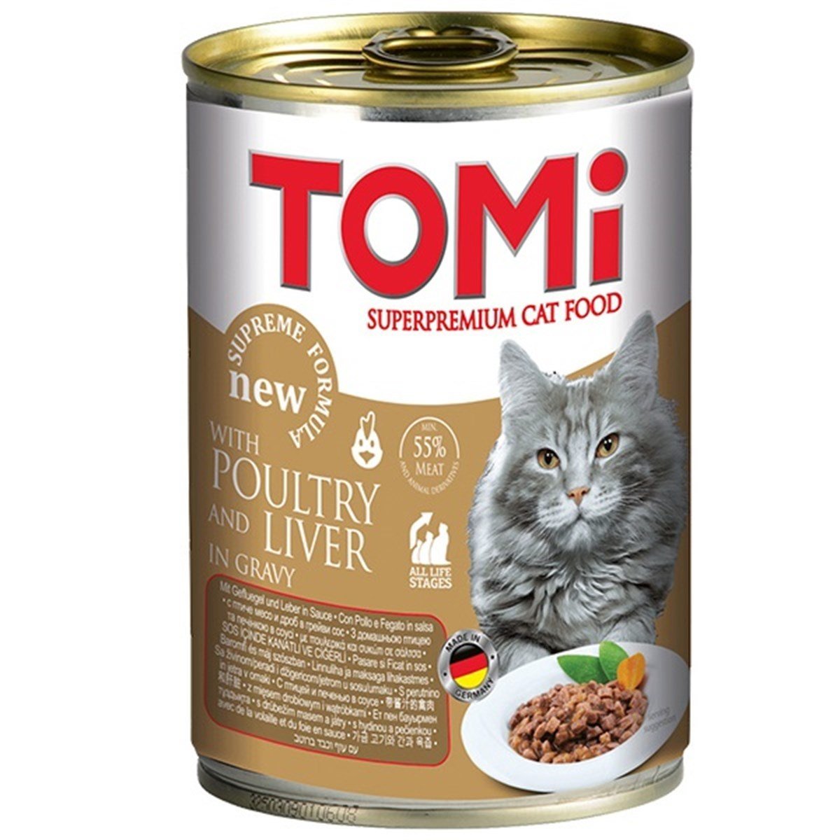 Tomi Kanatlı ve Ciğerli Kedi Konservesi 400 Gr Petza