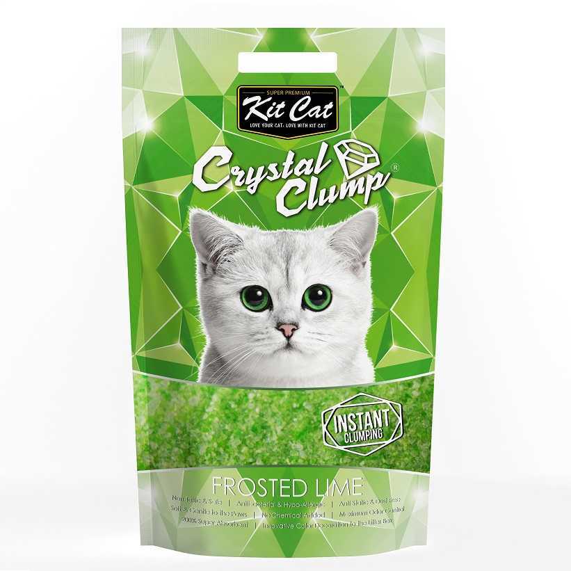 Kit Cat Frosted Lime Topaklanan Silika Kedi Kumu 4 Lt Petza