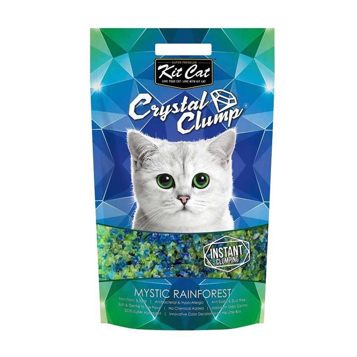 kit cat mystic rainforest topaklanan silika kedi kumu 4 lt