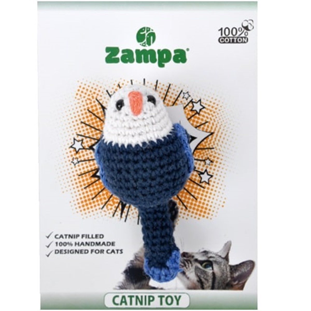 Zampa Catnipli El Yapımı Örgü Kedi Oyuncağı Baykuş Petza