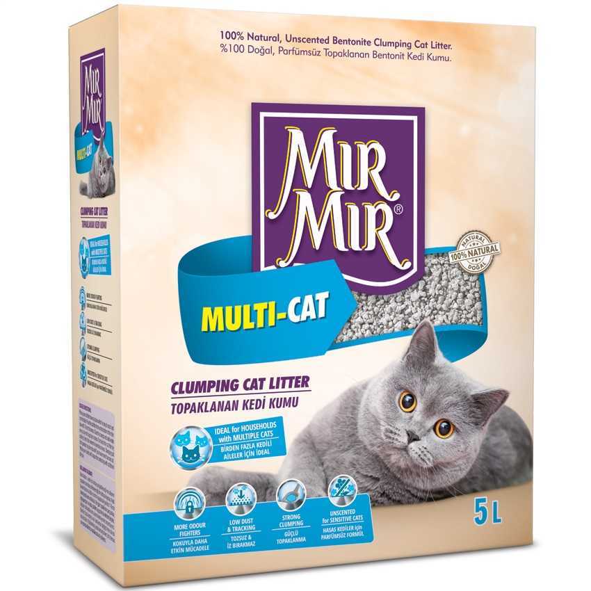 Mırmır MultiCat Topaklanan Kedi Kumu 5 Lt Petza