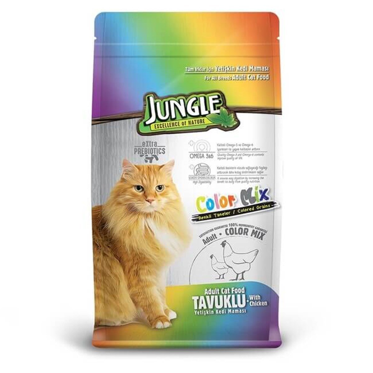 Jungle Color Mix Tavuklu Kedi Maması 15 kg Petza
