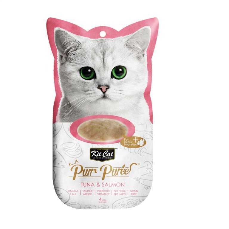 Kit Cat Purr Puree Tuna &amp; Salmon Kedi Ödülü Petza