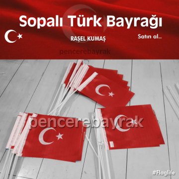 Turk Bayragi 40x60 Cm Sopali Alpaka Kumas Pencerebayrak Com Da 4 27 Tl